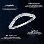 Load image into Gallery viewer, Stackable Engagement Sterling Silver Band with Cubic Zirconia
