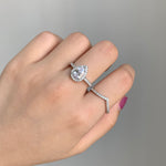 Load image into Gallery viewer, Halo Pear Cut Victory Ring Set - AAAAA Zirconia - 925 Sterling Silver
