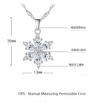 Load image into Gallery viewer, Zircon Snowflake Pendant Necklaces
