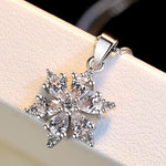 Load image into Gallery viewer, Zircon Snowflake Pendant Necklaces
