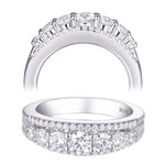 Load image into Gallery viewer, Eternity Band Sterling Silver Ring 1.2Ct Rnd Cut AAAAA CZ
