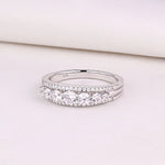 Load image into Gallery viewer, Eternity Band Sterling Silver Ring 1.2Ct Rnd Cut AAAAA CZ
