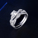 Load image into Gallery viewer, Twist Cross Ring 2 Pcs Set - 925 Sterling Silver - 5A Cubic Zirconia
