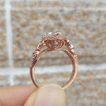 Load image into Gallery viewer, Rose Heart Shape Gold Color - 925 Sterling Silver Ring Set - 5A Cubic Zirconia
