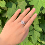 Load image into Gallery viewer, Dazzling Halo Oval Cut  Ring  - 925 Sterling Silver - 5A Cubic Zirconia
