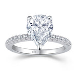 Load image into Gallery viewer, Pear Shape Promise Ring - 925 Sterling Silver - 4.0 Ct  AAAAA CZ
