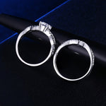 Load image into Gallery viewer, Twist Cross Ring 2 Pcs Set - 925 Sterling Silver - 5A Cubic Zirconia
